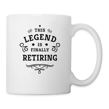 This legend is now retiring gift pensioners - Mug - white - Right