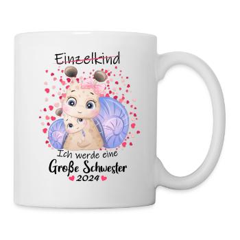 Ich Werde Eine Große Schwester 2024 - Tasse - Weiß - Rechts