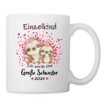 Ich Werde Eine Große Schwester 2024 - Tasse - Weiß - Rechts