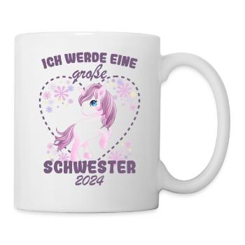 Ich Werde Eine Große Schwester 2024 - Tasse - Weiß - Rechts