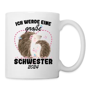 Ich Werde Eine Große Schwester 2024 - Tasse - Weiß - Rechts