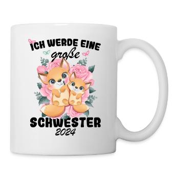 Ich Werde Eine Große Schwester 2024 - Tasse - Weiß - Rechts