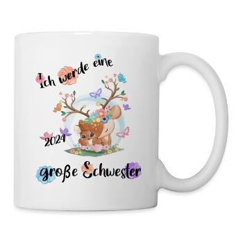Ich Werde Eine Große Schwester 2024 - Tasse - Weiß - Rechts