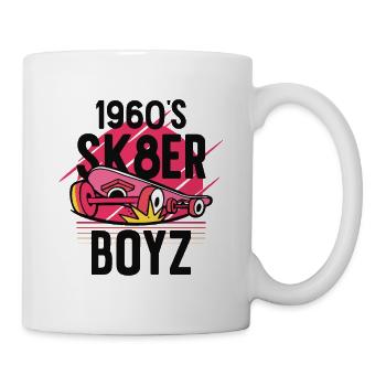 Skateboard Retro 60s Board Wheels Surf - Mug - white - Right