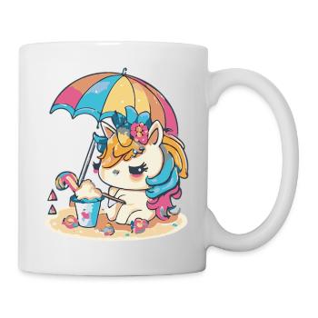 Cute unicorn for kids - Summer Edition - Mug - white - Right