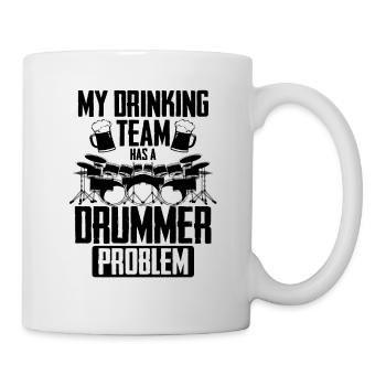 Mon équipe de buveurs a un problème de batteur - Funny Dru - Mug blanc - blanc - Droite