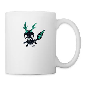 Mignon kawaii axolotl design couleurs négatives - Mug blanc - blanc - Droite