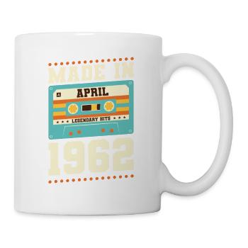 61e anniversaire Avril Né 1962 Idée cadeau - Mug blanc - blanc - Droite
