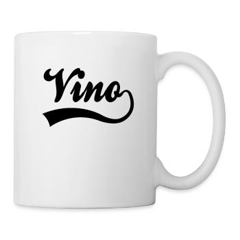Wein Vino Schriftzug - Tasse - Weiß - Rechts