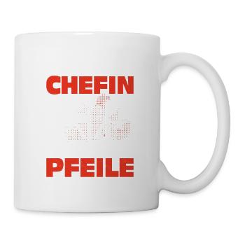 Bringt der Chefin die Pfeile Dartspieler Team Dart - Tasse - Weiß - Rechts