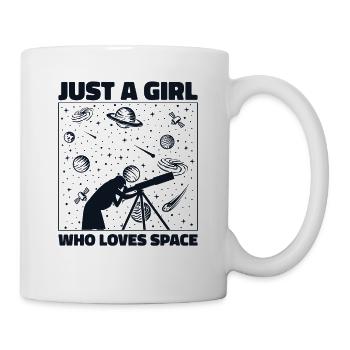 Juste une fille qui aime l’astronomie cosmologiste spatiale - Mug blanc - blanc - Droite