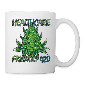 MARIHUANA SMOKE 420 CANNABIS WEED HANF DESIGN - Tasse - Weiß - Rechts