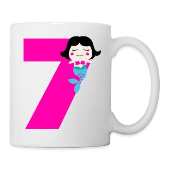 7 Year Birthday Mermaid Mermaid Gift - Mug - white - Right