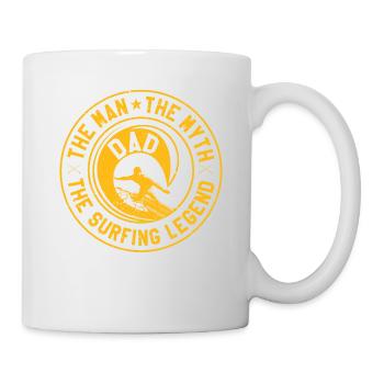 Papa The Man The Myth The Surfer Legend Father - Mug - white - Right