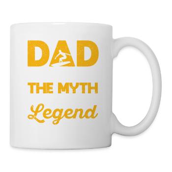 Papa The Man The Myth The Surfer Legend Father - Mug - white - Right