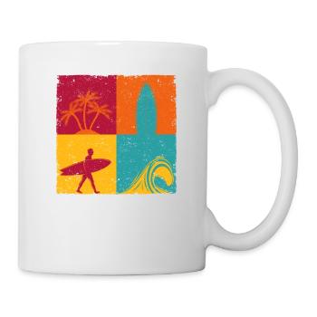 Surfen Retro Surfer Vintage Surf Wakeboard Wasser - Tasse - Weiß - Rechts
