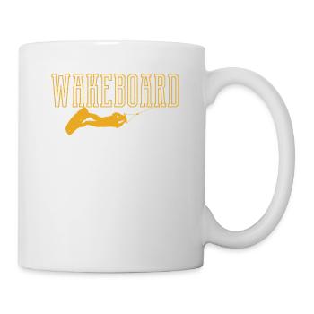 wakeboard is my girlfriend funny wakeboarding - Mug - white - Right