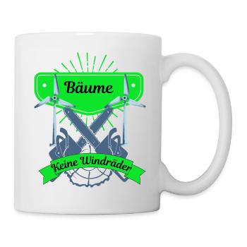 Bäume und keine Windräder - Tasse - Weiß - Rechts