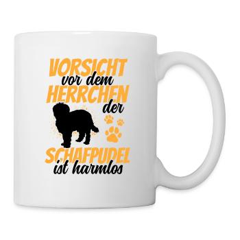 Vorsicht vor dem Schafpudel Hütepudel - Tasse - Weiß - Rechts
