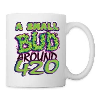MARIHUANA SMOKE 420 CANNABIS WEED HANF DESIGN - Tasse - Weiß - Rechts