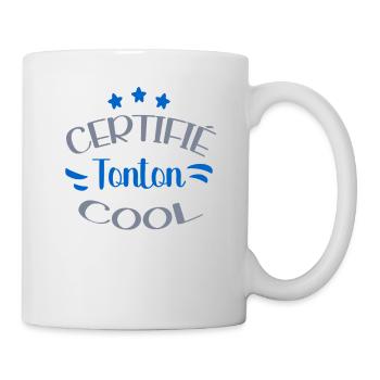 Certifié Tonton Cool Idée Cadeau Annonce Grossesse - Mug blanc - blanc - Droite