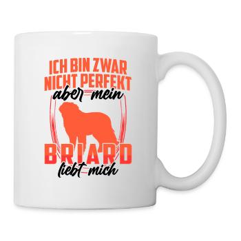 Mein Briard liebt mich Berger de Brie - Tasse - Weiß - Rechts