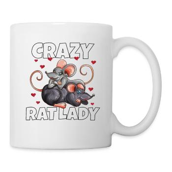 Verliebte Ratten mit Herzen Rattenkostüm Nagetier - Tasse - Weiß - Rechts