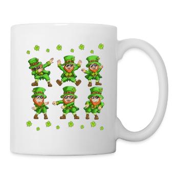 Dabbing Dancing Leprechaun Ireland St Patrick's Day - Mug - white - Right