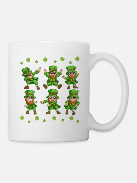 Dabbing Dancing Leprechaun Irlande St Patrick’s Day - Mug blanc - blanc