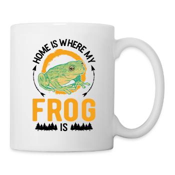 Zuhause ist wo mein Frosch ist - Tasse - Weiß - Rechts