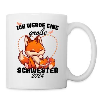 Ich Werde Eine Große Schwester 2024 - Tasse - Weiß - Rechts