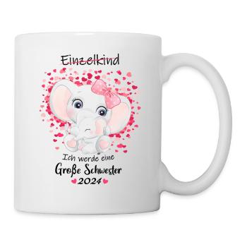 Ich Werde Eine Große Schwester 2024 - Tasse - Weiß - Rechts
