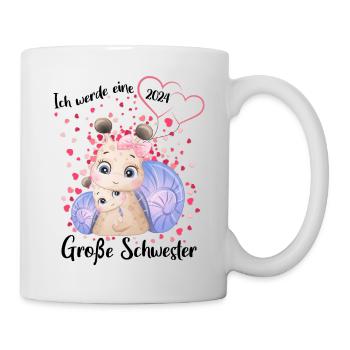 Ich Werde Eine Große Schwester 2024 - Tasse - Weiß - Rechts