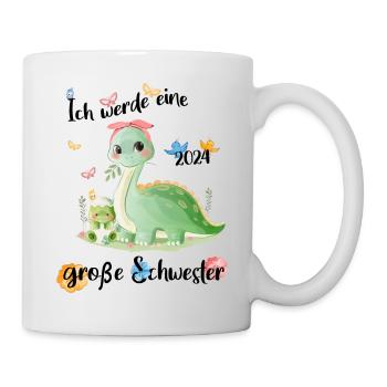 Ich Werde Eine Große Schwester 2024 - Tasse - Weiß - Rechts