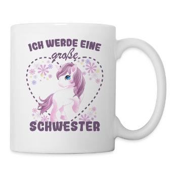 Ich Werde Eine Große Schwester 2024 - Tasse - Weiß - Rechts