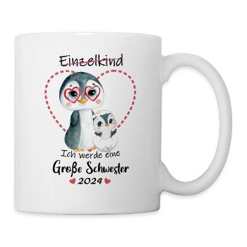 Ich Werde Eine Große Schwester 2024 - Tasse - Weiß - Rechts