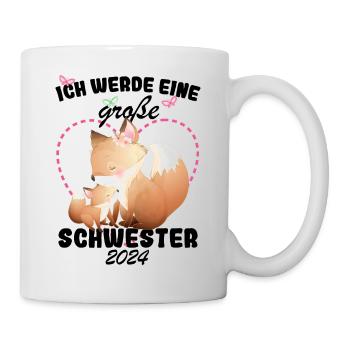 Ich Werde Eine Große Schwester 2024 - Tasse - Weiß - Rechts