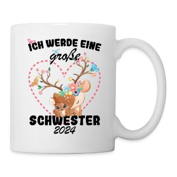 Ich Werde Eine Große Schwester 2024 - Tasse - Weiß - Rechts