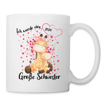 Ich Werde Eine Große Schwester 2024 - Tasse - Weiß - Rechts