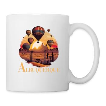 Albuquerque Ballon New Mexico Heißluftballon - Tasse - Weiß - Rechts