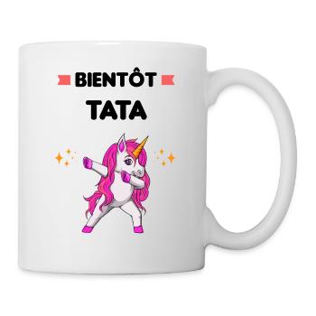 Bientôt tata licorne Dab annonce grossesse - Mug blanc - blanc - Droite