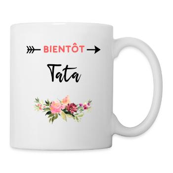 annonce grossesse cadeau Bientôt tata - Mug blanc - blanc - Droite
