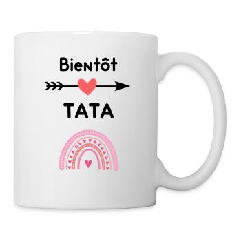 Bientôt tata cadeau annonce grossesse - Mug blanc - blanc - Droite