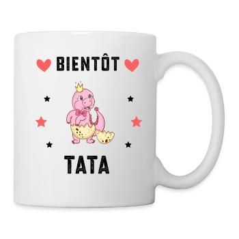 Bientôt tata Dinosaure annonce grossesse - Mug blanc - blanc - Droite