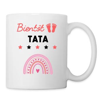 Bientôt tata cadeau grossesse famille - Mug blanc - blanc - Droite