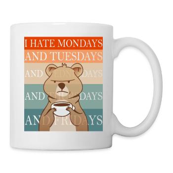 i Hate Mondays , people, Morgenmuffel - Tasse - Weiß - Rechts