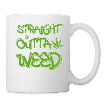 MARIHUANA SMOKE 420 CANNABIS WEED HANF DESIGN - Tasse - Weiß - Rechts