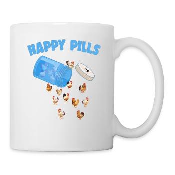 Happy Pills Animal de ferme Drôle d’amoureux de poulet Humour - Mug blanc - blanc - Droite