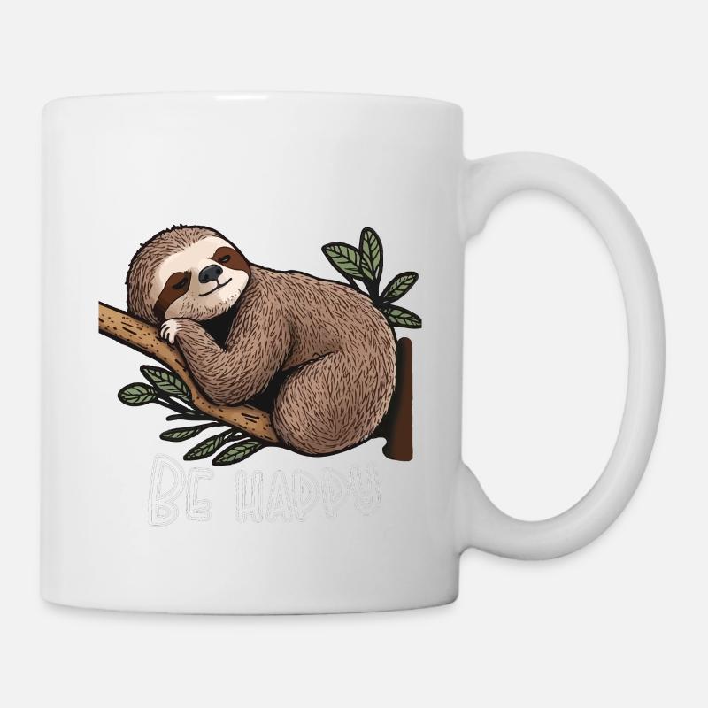 Beeile dich nicht, sei glücklich, don´t hurry - Tasse - Weiß