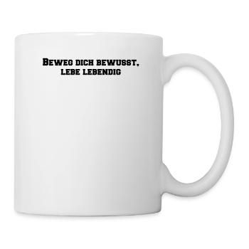 Pilates - Beweg dich bewusst, lebe lebendig - Tasse - Weiß - Rechts